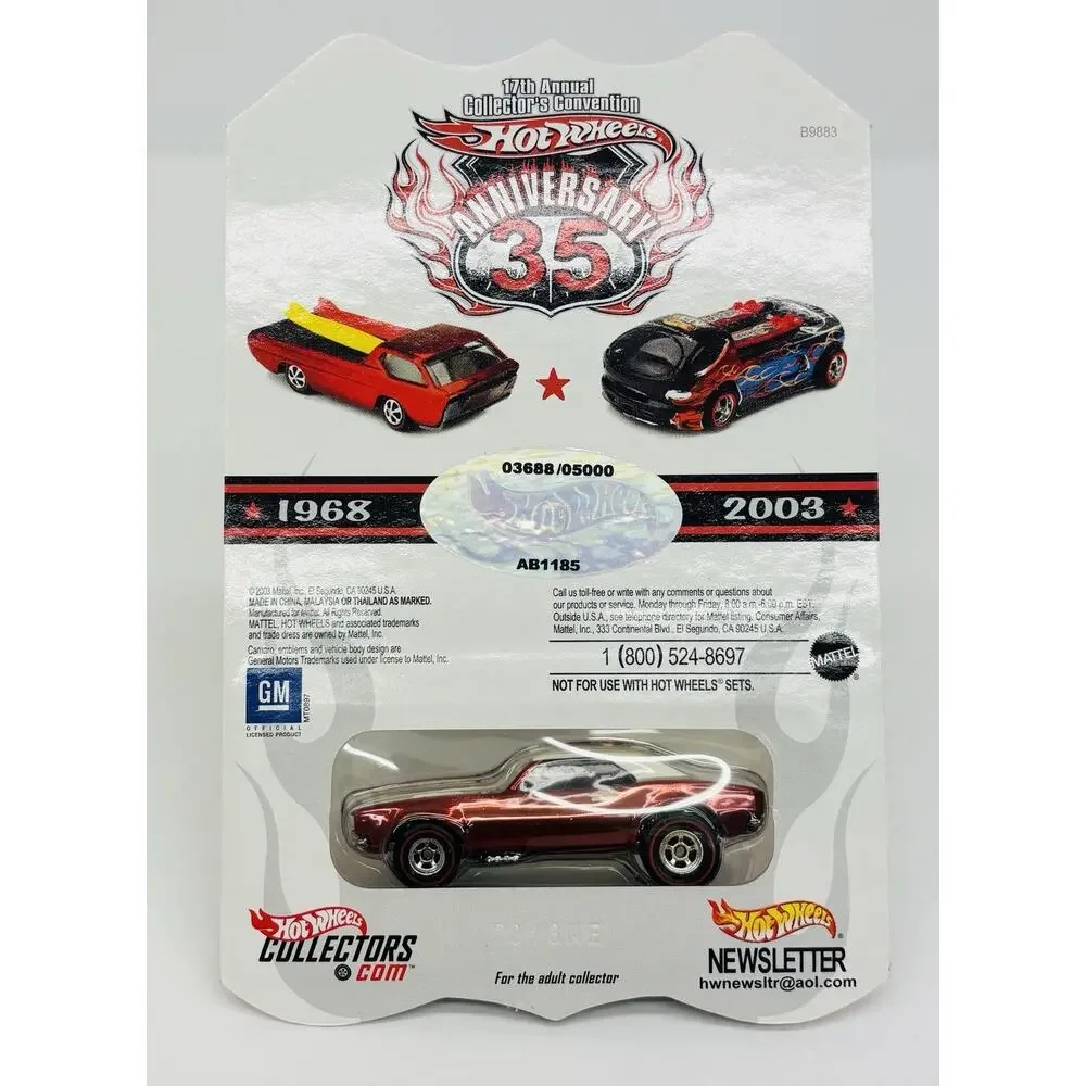 Hot Wheels 17th Annual Convention '67 Camaro 3688/5000 35th Anniversary